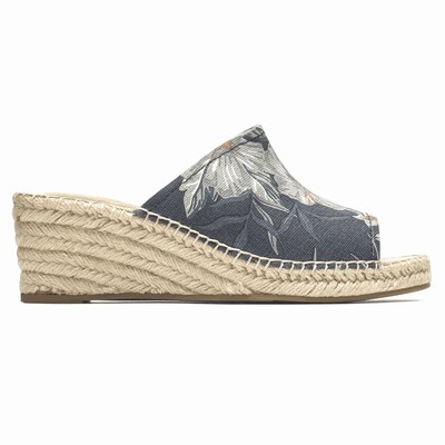 Sandálias Rockport Marah Mid Espadrille Mulher Azul Marinho PT-84790